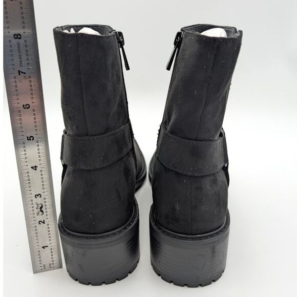 Splendid Samy Ankle Combat Boots Round Toe Women's Black Size US9M EU40 - Picture 4 of 9